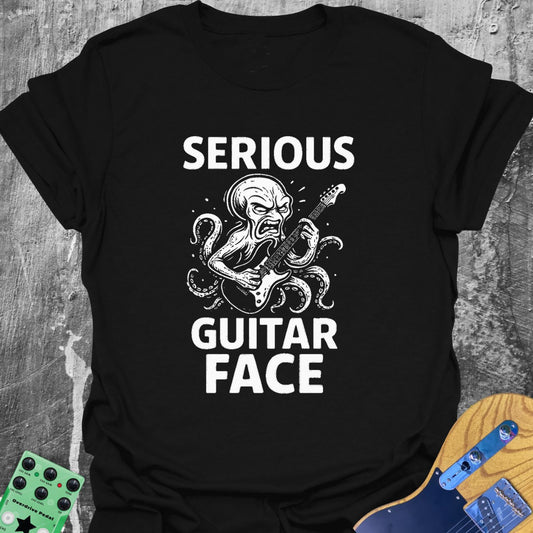 Serious Guitar Face Guitarist T-Shirt