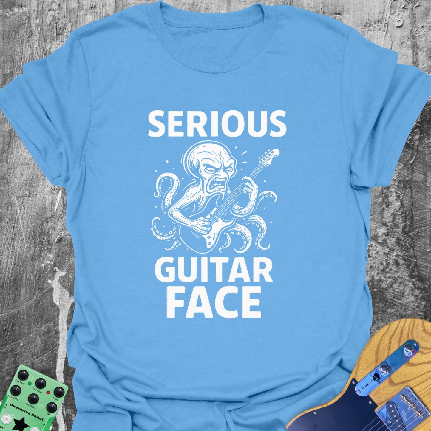 Serious Guitar Face Guitarist T-Shirt
