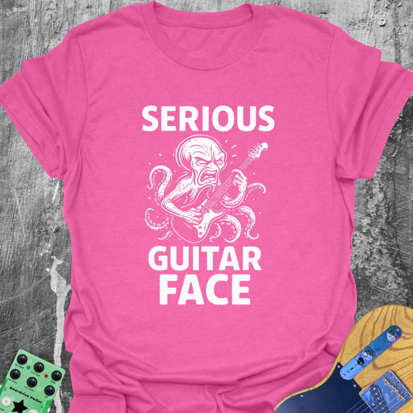 Serious Guitar Face Guitarist T-Shirt