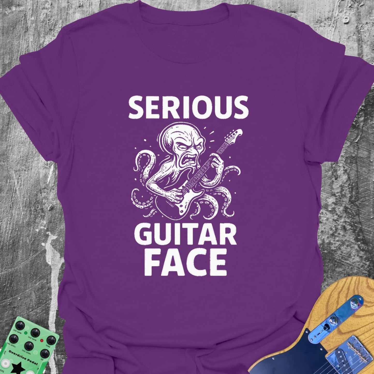 Serious Guitar Face Guitarist T-Shirt