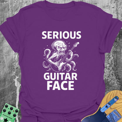 Serious Guitar Face Guitarist T-Shirt