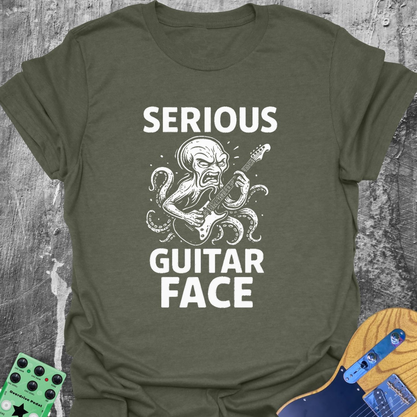 Serious Guitar Face Guitarist T-Shirt
