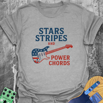 Stars, Stripes, Power Chords Tee