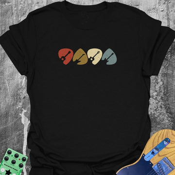Retro Vintage Guitar Picks Tee