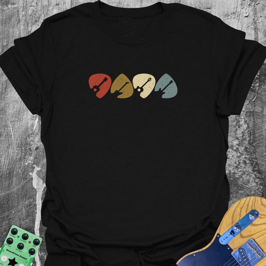 Retro Vintage Guitar Picks  T-Shirt