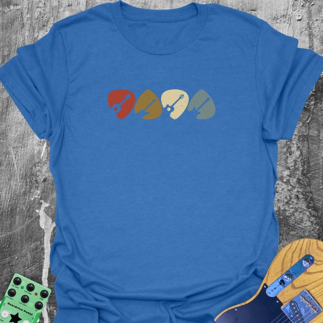 Retro Vintage Guitar Picks  T-Shirt