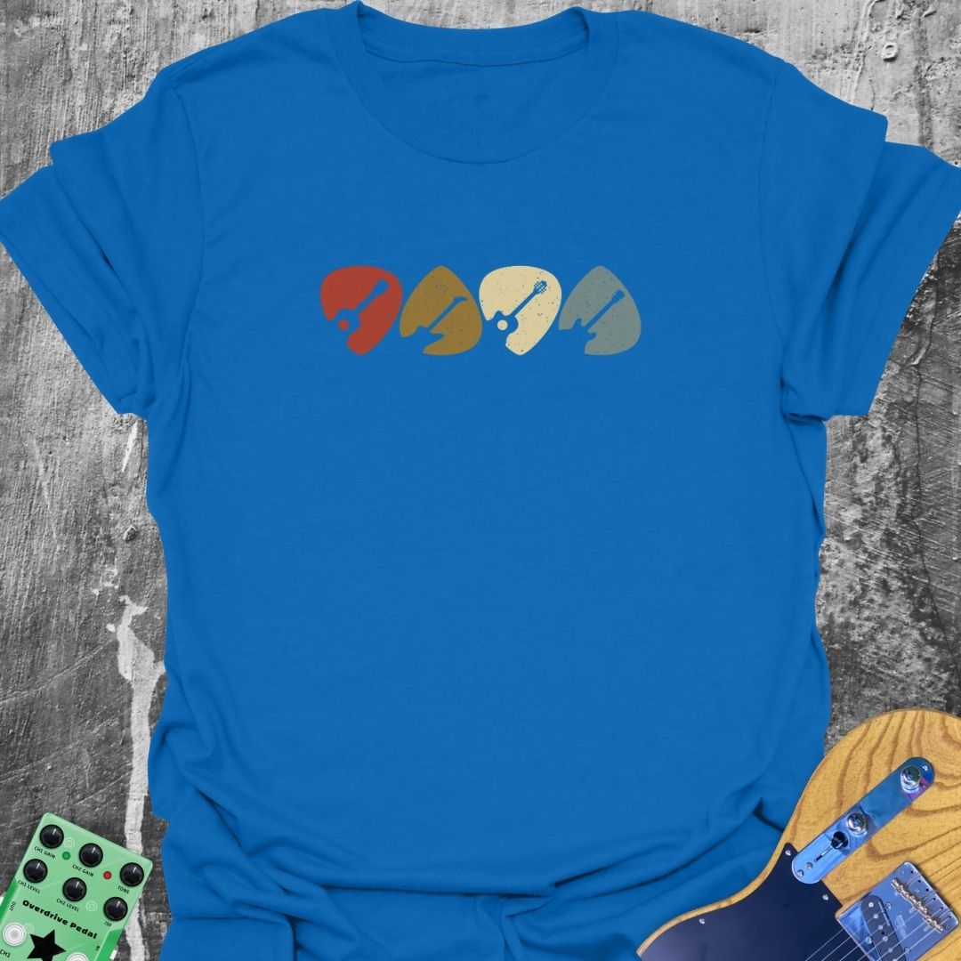 Retro Vintage Guitar Picks  T-Shirt